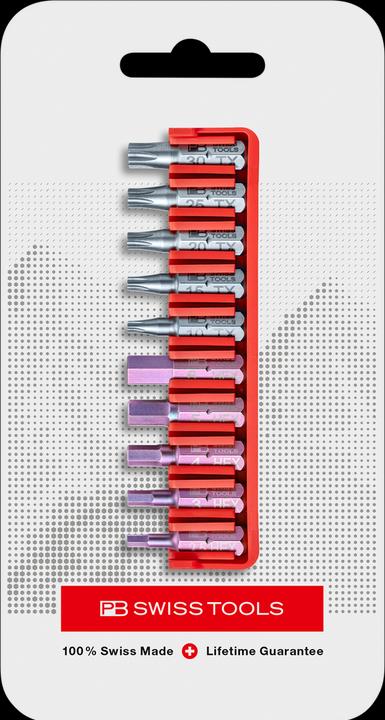 PB Swiss Tools Bitset (Torx 10 - Torx 15 - Torx 20 - Torx 25 - Torx 30, Innensechskant 2.5 - 3 - 4 - 5 - 6 mm)