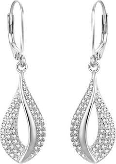 Agato Beautiful silver earrings with zircons AGUC3503