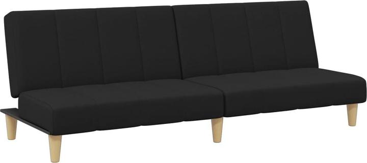 Actual product image VidaXL Sofa bed 2 seater with footstool Sofa bed daybed black fabric