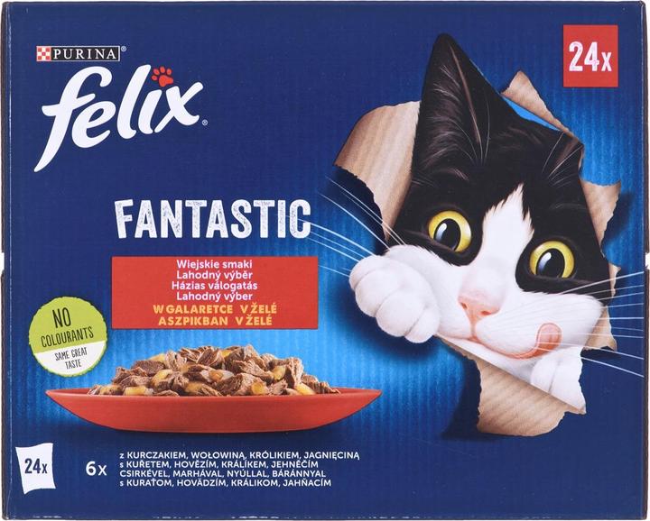 Produktbild Purina Felix Fantastische Landaromen in Gelee - Nassfutter für Katzen - 24x 85g (Senior, 24 Stk., 2040 g)