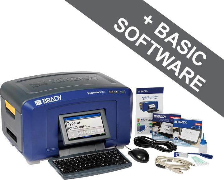 Produktbild Brady S3700-CYRILLIC, S3700 Mono-/Multicolor Schilder- & Etikettendrucker mit Tastatur, Abschneide