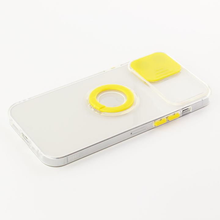 Actual product image PhoneLook Coque Caméra clapet avec anneau jaune (Apple iPhone 14 Pro)
