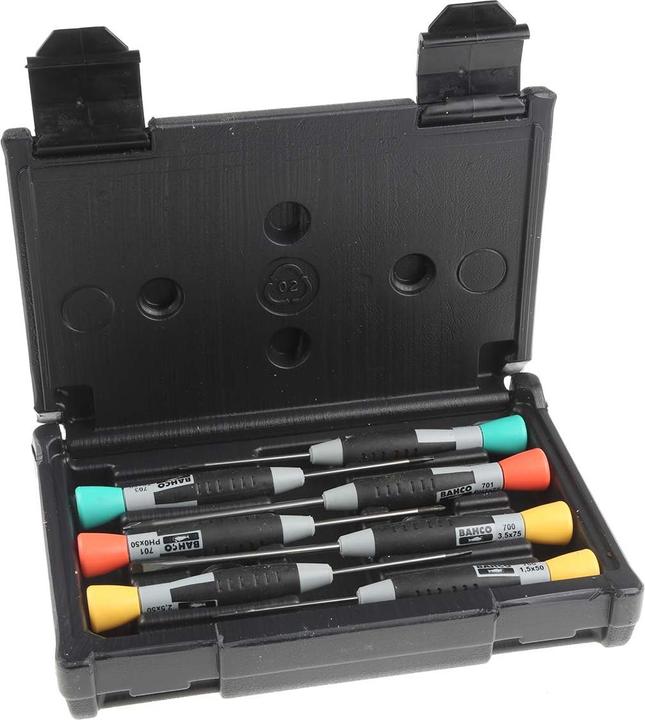Actual product image Bahco Set of screwdrivers for slotted, Phillips and TORX screws with precision handle - 7-piece set (Port)