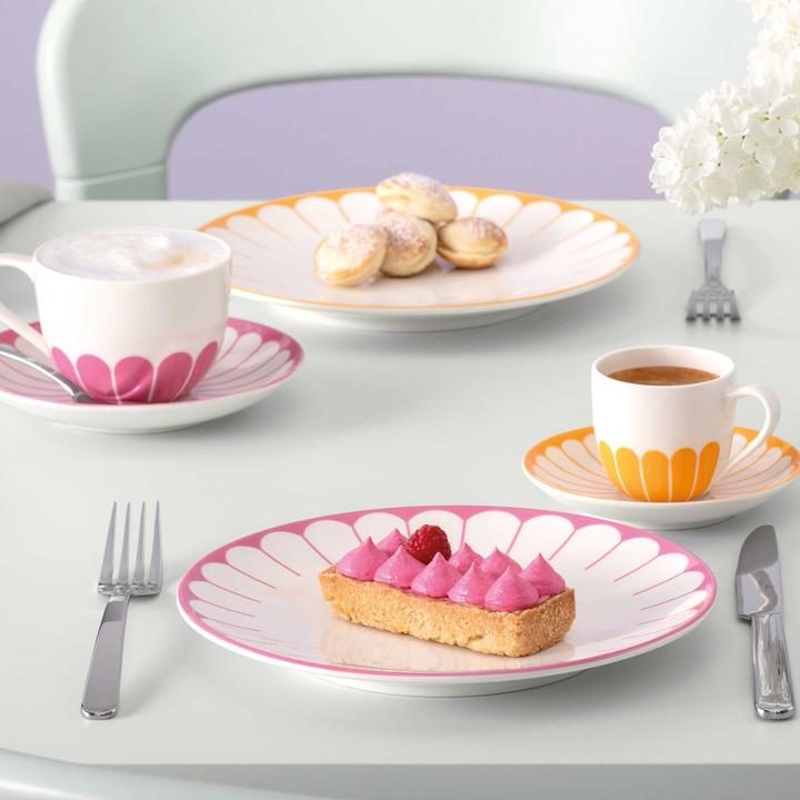Actual product image Villeroy & Boch Fleur Couleur Kaffeetassen mit Untertassen (160 ml, 6 x)