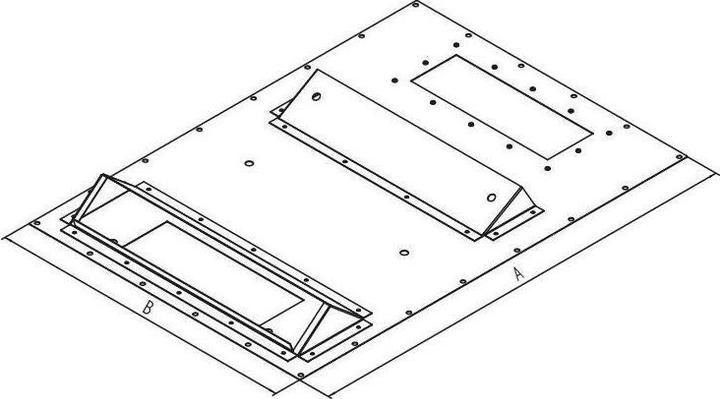 Actual product image Triton RAB-RV-X61-Y6 - Additional cover for mounting the air conditioning unit type Y1, Y2, lengthwise on