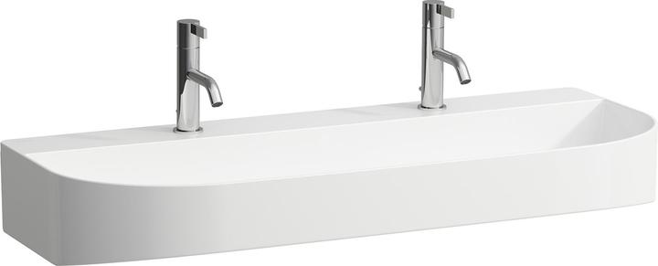 Produktbild Laufen Sonar Aufsatzwaschtisch, 2 Hahnlöcher, ohne Überlauf, 1000x420mm, geschliffen, H816347 (1052 mm, 190 mm)