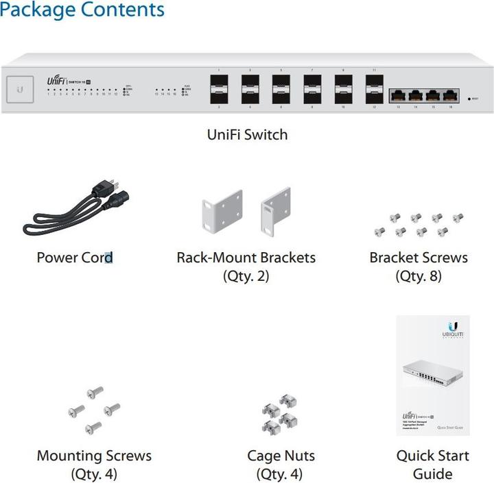 Actual product image Ubiquiti Unifi Switch US-16-XG (16 Ports)