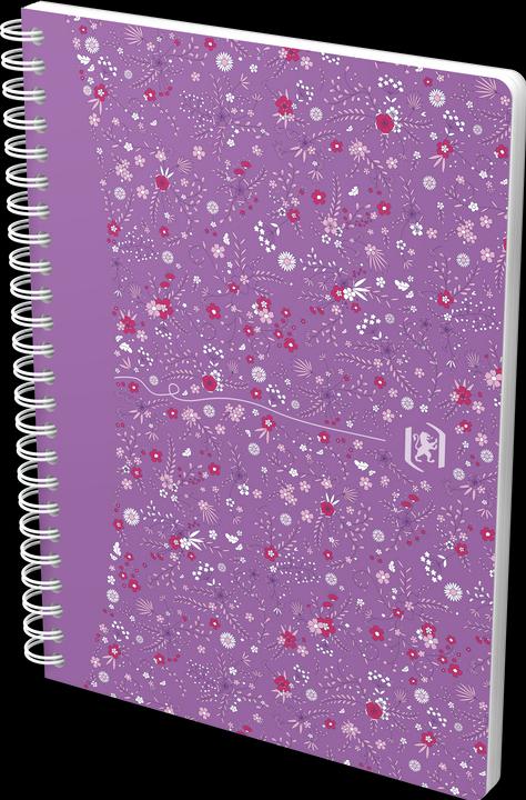 Image du produit Oxford FORME FLORALE - Livre en spirale (A5, Quadrillé, Couverture rigide)