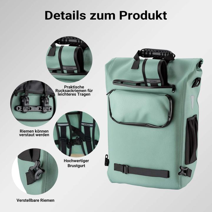Produktbild Wiltec Gepäckträgertasche (20 l, Gepäckträgertasche)