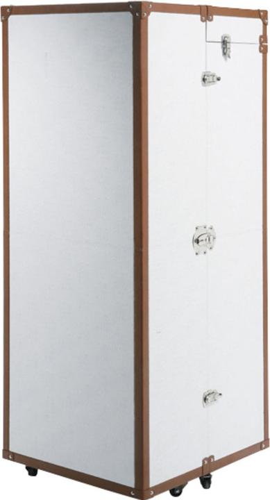 Kare Design Schrankkoffer Croco White Cosmopolitan (63 x 56 x 145 cm)
