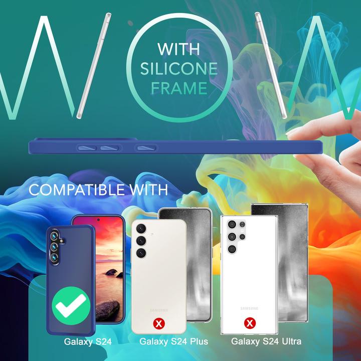 Produktbild Nalia Semi-Transparente Hybrid Hülle mit Schutzrahmen (Samsung Galaxy S24)
