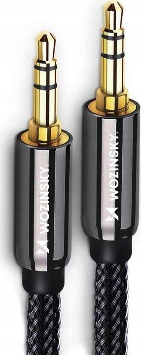Produktbild Wozinsky universal mini jack cable 2x AUX cable 1.5 m black (1.50 m)