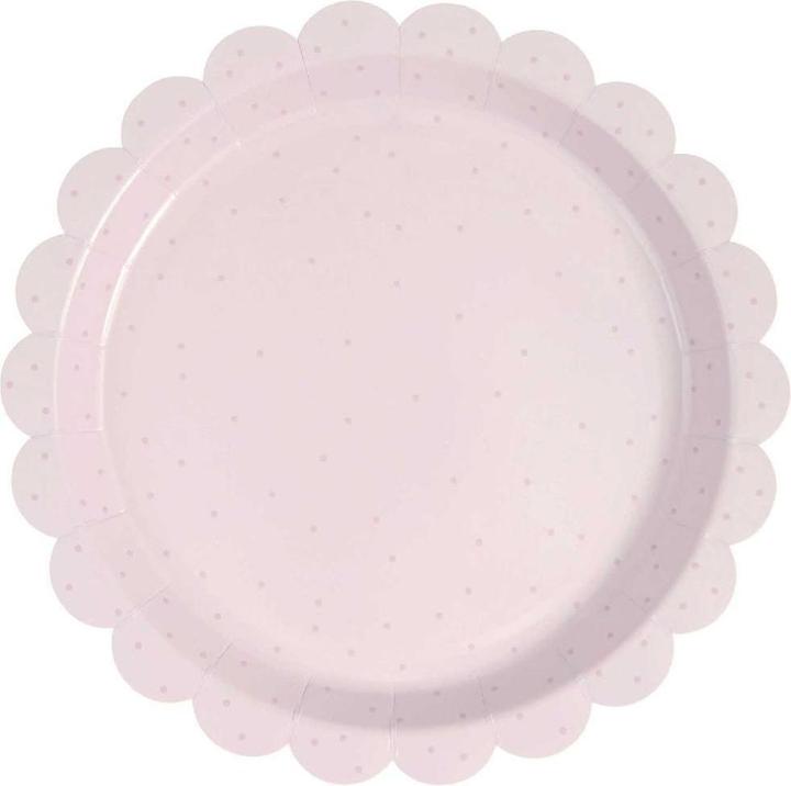 Produktbild Rico Design Pappteller Punkte, Hellrosa, FSC.400628