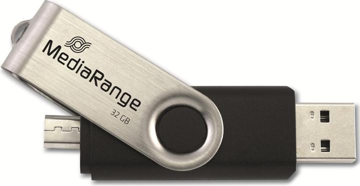 Image du produit MediaRange combo flash drive with micro USB (OTG) (32 Go, Micro USB, USB-A, USB 2.0)