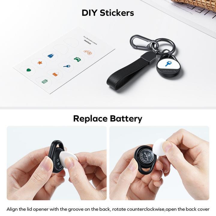 Actual product image Momax Pinpop key finder - Black (iOS)