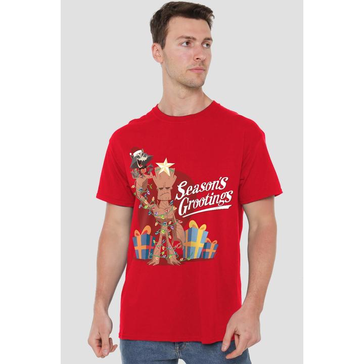 Actual product image Guardians of the Galaxy Mens Seasons Grootings T-Shirt (S)