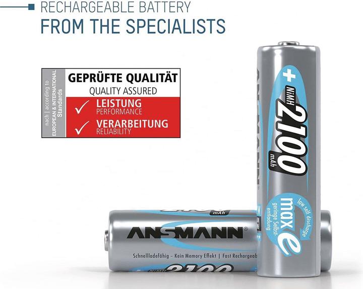 Immagine prodotto Ansmann AA (4 pz., AA, 2100 mAh)