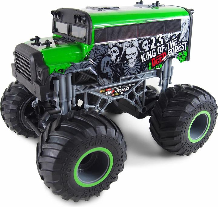 Immagine prodotto Amewi Crazy Schoolbus elettrico spazzolato Monster Truck 2WD 1:16 RTR verde