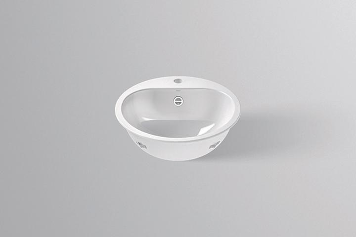 Image du produit Alape Vasque à encastrer EW 3.2, ronde Ø 47,5cm, 2018000000, blanche (500 mm, 495 mm)