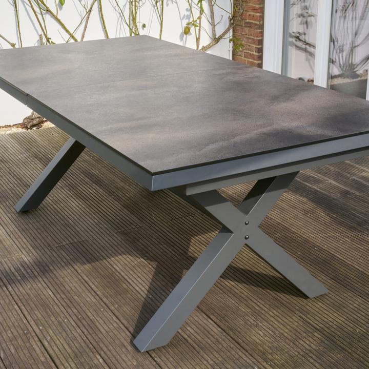 Actual product image Siena Garden Sincro Ausziehtisch 200/260x100cm matt anthrazit / HPL titan (200 cm)