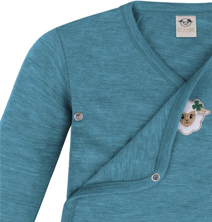 Produktbild Normani 2er Pack Doppelpack Baby-Body Merino Wickelbody Bodysuit Langarm - 9343 (62)