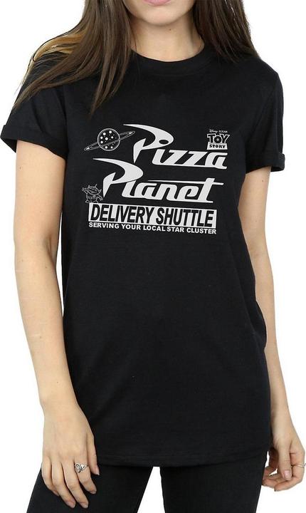 Immagine prodotto Toy Story Maglietta da donna/ragazzo Pizza Planet Cotton Logo Boyfriend (L)