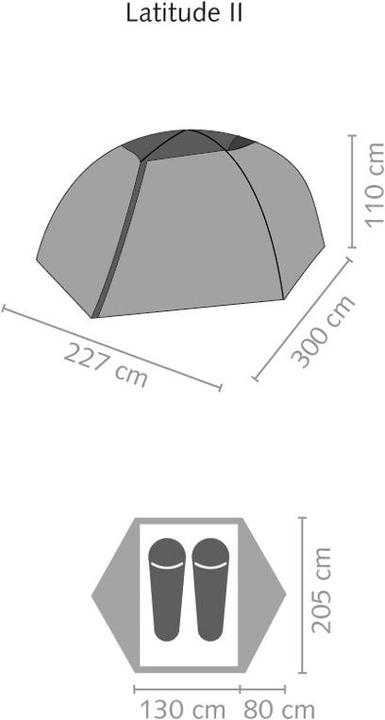 Actual product image Salewa Latitude II (Dome tent, 2.72 kg, 2 persons)