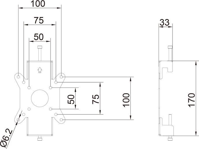 Immagine prodotto Multibrackets Supporto fisso VESA 75x75-100x100, per sistema Pro