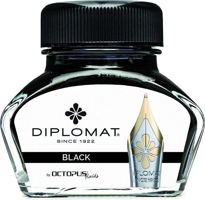Actual product image Diplomat Ink glass black 30ml (Inkwell, Black)