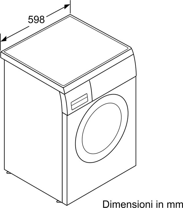 Actual product image Bosch Hausgeräte Series 6 front-loading washing machine 9 kg 1400 UmA IT model (9 kg, Left, EU plug)