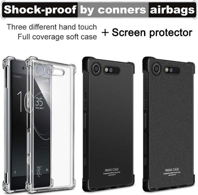 Actual product image Imak Anti-Shock plastic cover including protective film (Sony Xperia XZ1)