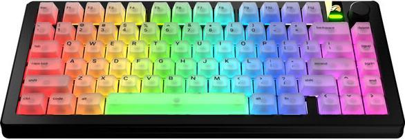 Actual product image Glorious Polychroma V2 keycaps, ANSI layout (US), polycarbonate, UV print - transparent