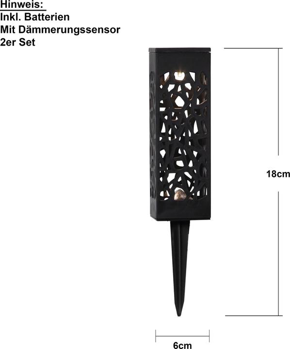 Image du produit Star Trading Lampe de décoration SOLAR IZOLA, 2 pièces (IP44)