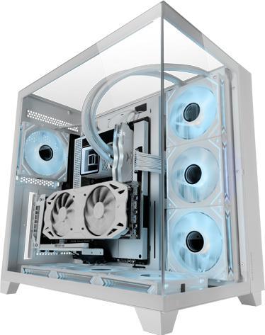 Actual product image Mars Gaming Boitier Moyen Tour Atx Mc-3c RGB Avec Panneaux Vitrés (Blanc) (mATX, ATX, Mini-ITX)