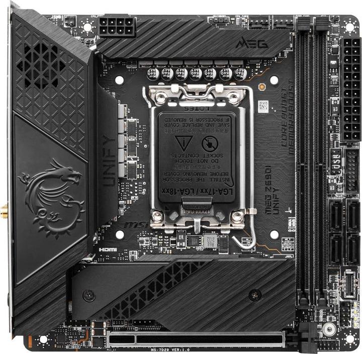 Produktbild MSI MEG Z690I Unifiy (LGA 1700, Intel Z690 (DDR5), Mini-ITX)