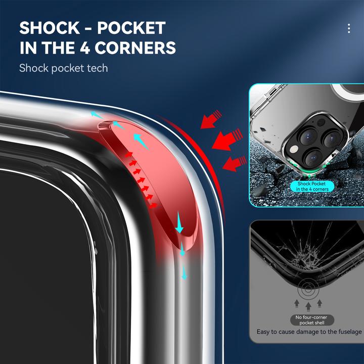 Produktbild cyoo four Corners klar MagSafe IPhone 14 Pro Hülle (Apple iPhone 14 Pro)