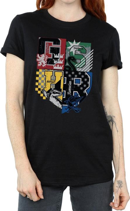 Actual product image Womens/Ladies Hogwarts Varsity Cotton Boyfriend T-Shirt (XL)