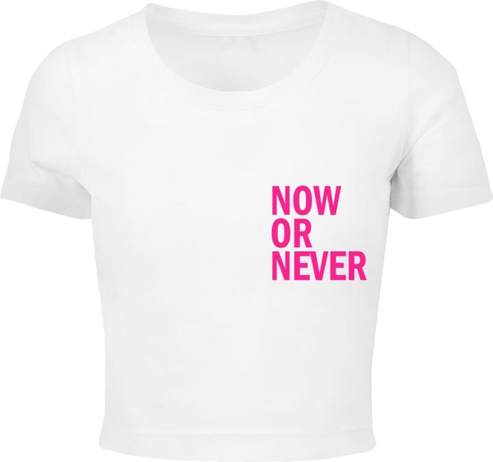 Merchcode Ladies Now Or Never Cropped Tee - 118447