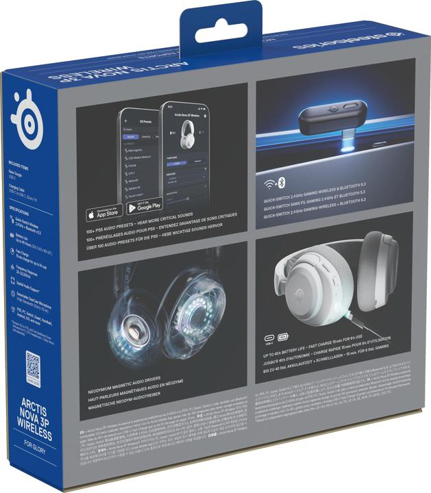 Immagine prodotto SteelSeries Arctis Nova 3pw White (Senza fili)