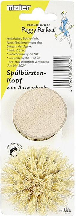 Peggy Perfect Spülbürsten-Ersatzkopf Holz/Fibre Ø4,2cm 2 Stück (2 Stk.)
