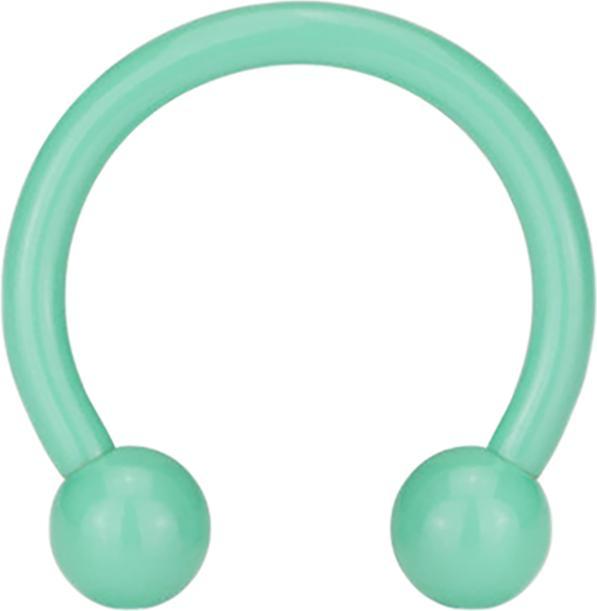 Produktbild Star Piercing Micro Circular Barbell pastellgrün mit Kugel (Chirurgenstahl 316L, ohne Messing)