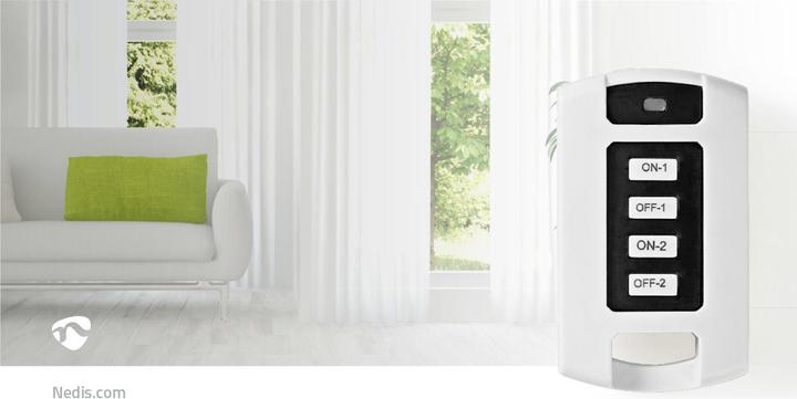 Image du produit Nedis Télécommande RF 2 canaux - Blanc (Télécommande universelle, Fréquence radio (RF))