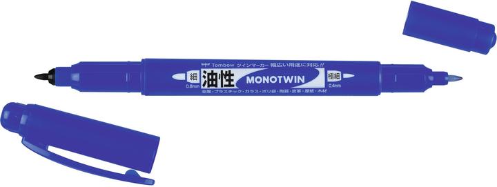 Actual product image Tombow Permanent marker MONO twin Blue (Blue, 0.80 mm, 1 x)