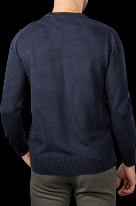 Produktbild Marc O'Polo Crew Neck Pullover Rib Structure Dark Navy (XL)