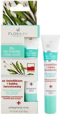 Floslek Pharma Lid & Under Eye Gel gel per gli occhi e il contorno occhi con lucciola e piantaggine 15ml (Gel, 15 ml)