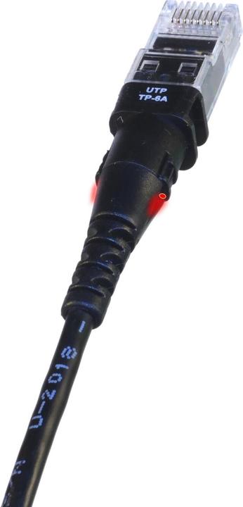 Produktbild PatchSee THINPATCH Cat6A RJ45 Patch cable U/UTP black - 7,9 m (U/UTP, CAT6a, 7.90 m)