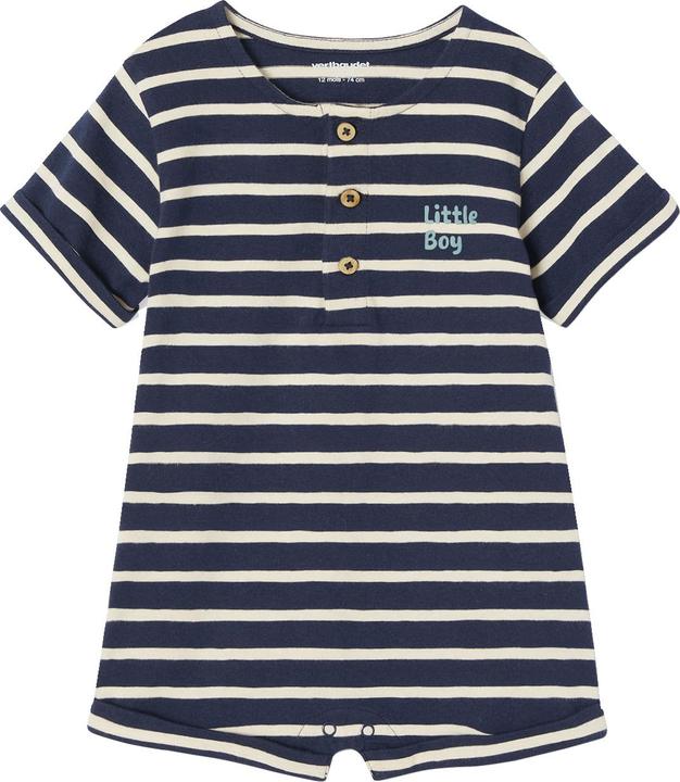 Produktbild Vertbaudet Bio-Kollektion: Gemusterter Baby Kurzoverall (92)