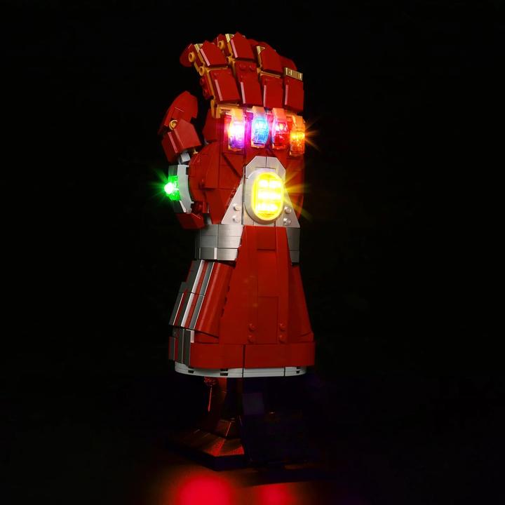 Image du produit BrickBling Kit d'éclairage LED pour LEGO Avengers : Iron Man Nano Gant (76223) incl. télécommande