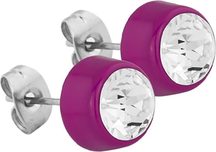 Immagine prodotto Star Piercing Orecchini viola con cristallo Swarovski argento (Acciaio chirurgico 316L, senza ottone)