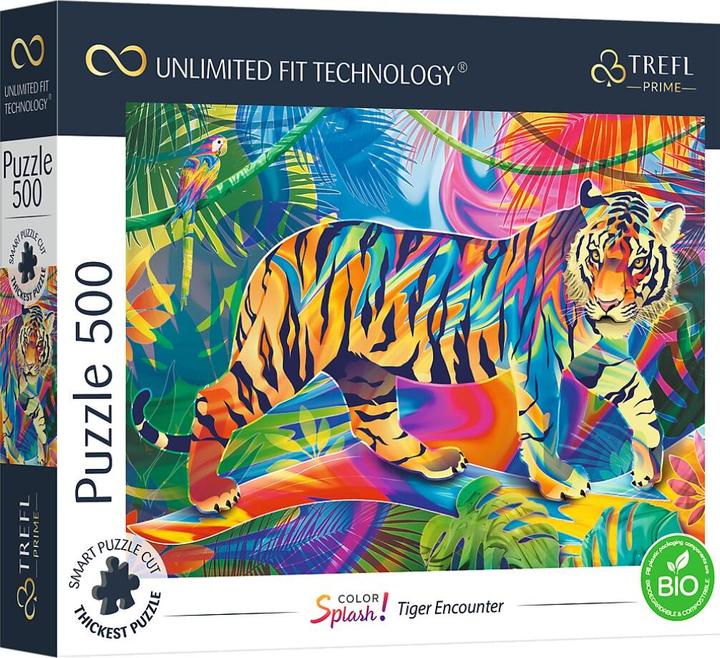 Produktbild Trefl Puzzle 500 Color Splash: Tiger-Begegnung (500 Teile)